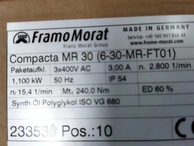 德国Framo Morat Compacta MR30减速电机图1