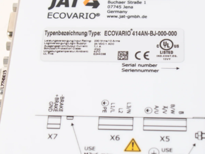 JAT 伺服放大器ECOVARIO 114DR-GL-000-000图1